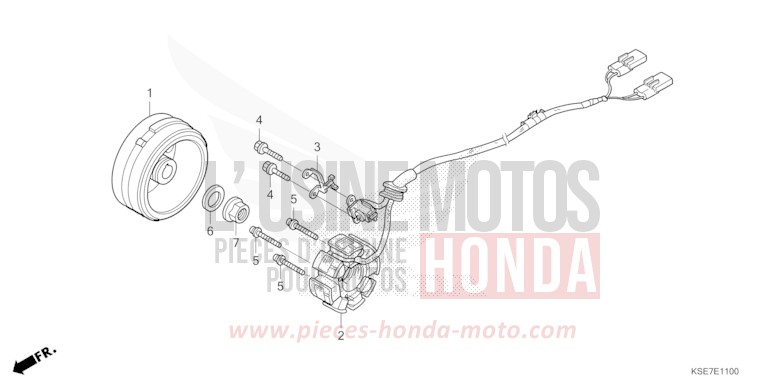 GENERATOR for CRF150R "Big wheels" EXTREME RED (R292) from 2022